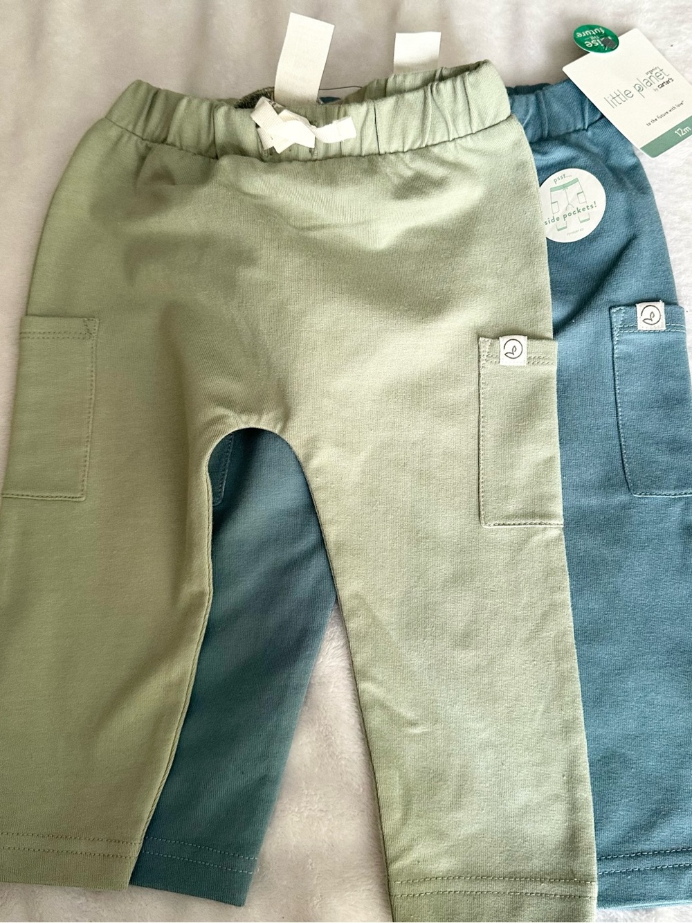 Little Planet Kids Pocket Leggings - Sage Green & Teal - 2-Pack